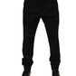 Black Cotton Men Jogger Sweatpants Pants