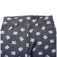 Dark Gray Logo Cotton Skinny Slim Denim Jeans