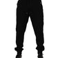 Black Cotton Men Jogger Sweatpants Pants