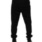 Black Cotton Men Jogger Sweatpants Pants