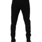 Black Cotton Men Jogger Sweatpants Pants