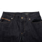 Dark Blue Cotton Logo Plaque Men Denim Jeans
