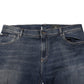 Blue Cotton Logo Plaque Slim Denim Jeans
