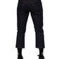 Dark Blue Cotton Logo Slim Fit Men Denim Jeans