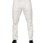 White Cotton Loose Men Denim Jeans