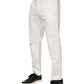 White Cotton Loose Men Denim Jeans