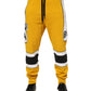 Yellow Cotton Drawstring Jogger Pants