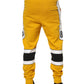 Yellow Cotton Drawstring Jogger Pants