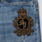 Blue Logo Embroidery Denim Jeans