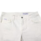 White Cotton Logo Plaque Slim Fit Denim Jeans
