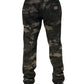 Blue Cotton Camouflage Denim Jeans
