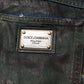 Blue Cotton Camouflage Denim Jeans