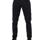 Blue Cotton Tapered Denim Jeans