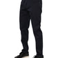 Blue Cotton Tapered Denim Jeans