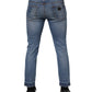Blue Cotton Logo Plaque COMFORT Denim Jeans