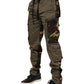 Brown Cotton Camouflage Cargo Pants