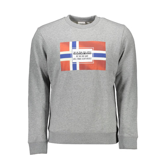 Gray Cotton Men Sweater