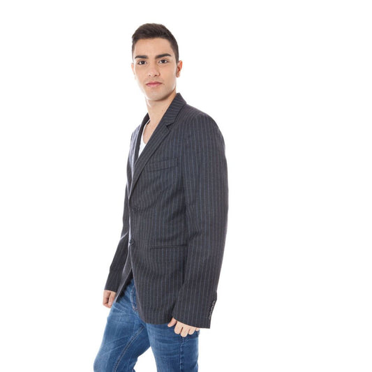 Gray Wool Men Jacket