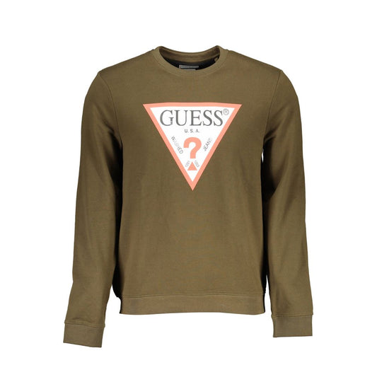 Green Cotton Men Sweater