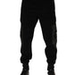 Black Cotton Cargo Men Jogger Pants