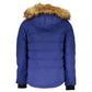 Blue Polyamide Men Jacket