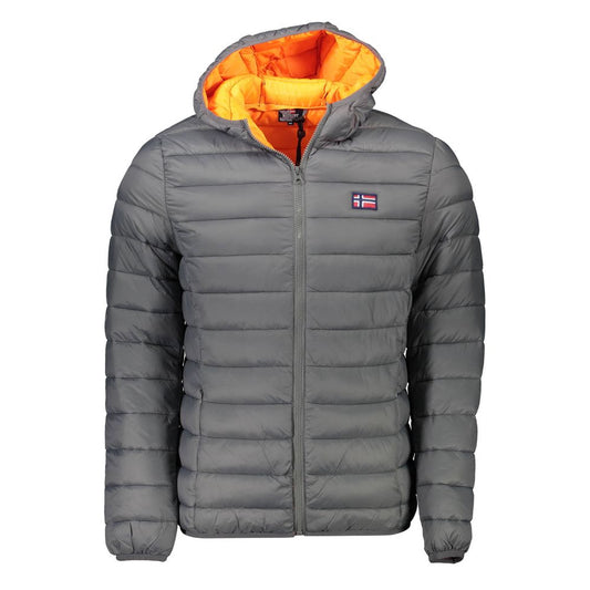 Gray Polyamide Jackets & Coat