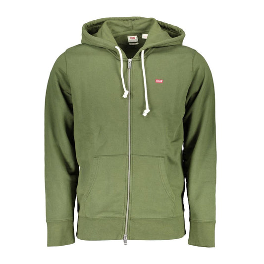 Green Cotton Men Sweater