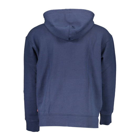 Blue Cotton Men Sweater