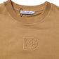 Mustard Cotton DG Embossed Pullover Sweater