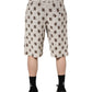 White Cotton DG Mania Print Men Bermuda Shorts