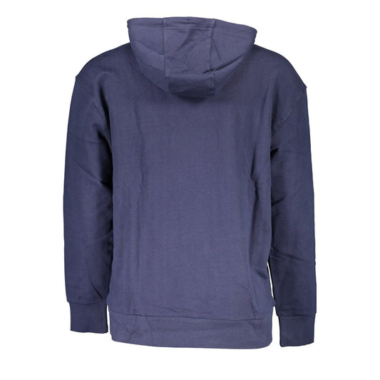 Blue Cotton Men Sweater