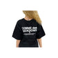 Black Cotton Women T-Shirt