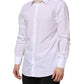 White Cotton GOLD Dress Formal Shirt