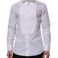 White Bib Cotton Poplin GOLD Formal Shirt