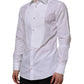 White Bib Cotton Poplin GOLD Formal Shirt