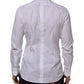 White Bib Cotton Poplin GOLD Formal Shirt
