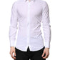 White Cotton GOLD Long Sleeves Formal Shirt