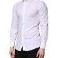 White Cotton GOLD Long Sleeves Formal Shirt