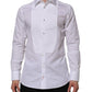 White Bib Cotton Popline GOLD Men Formal Shirt