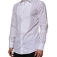 White Bib Cotton Popline GOLD Men Formal Shirt