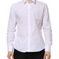 White Cotton Long Sleeves GOLD Formal Shirt