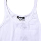 White Sleeveless Round Neck Men Tank T-shirt