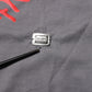 Gray Cotton Coral Print Logo Plaque T-shirt