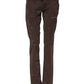Brown Cotton Low Waist Skinny Casual Jeans