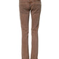 Brown Cotton Slim Fit Denim Low Waist Jeans