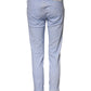 Light Blue Cotton Slim Fit Denim Low Waist Denim Jeans