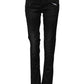 Black Cotton Slim Fit Denim Low Waist Denim Jeans