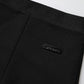 Black Polyester Pencil Cut Knee Length Skirt