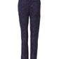 Purple Jacquard High Waisted Pants