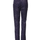 Purple Jacquard High Waisted Pants
